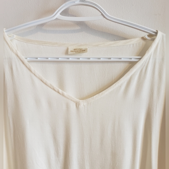 Institut Esthederm Paris Beach Wrap Cream Coral Toggles Boho Hippie 100%Viscose - Picture 4 of 12